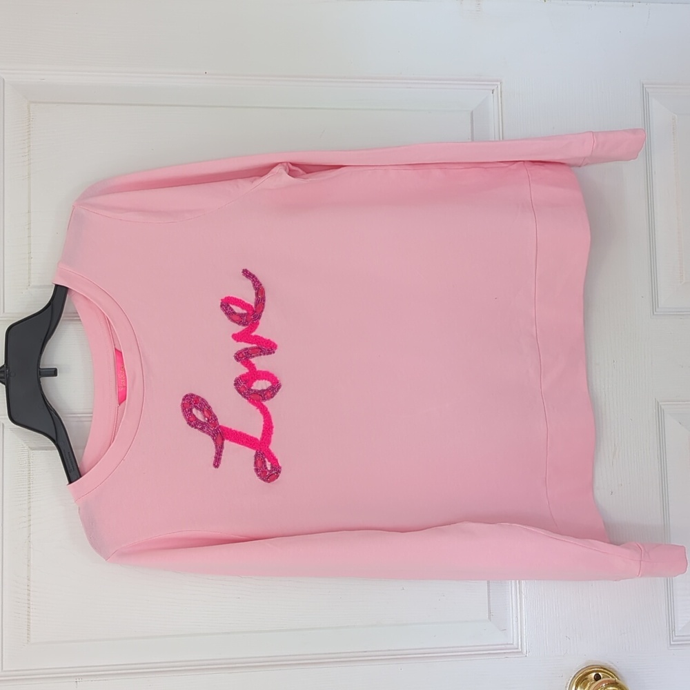 Lilly Pulitzer Pink Cotton Embellished LOVE Shirt